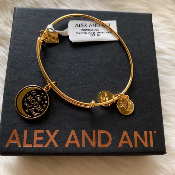 Alex and Ani Jewelry - NWT Alex and Ani To the Moon & Back Gold Bracelet